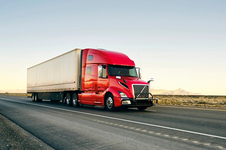 Construction truck used for material transportation
